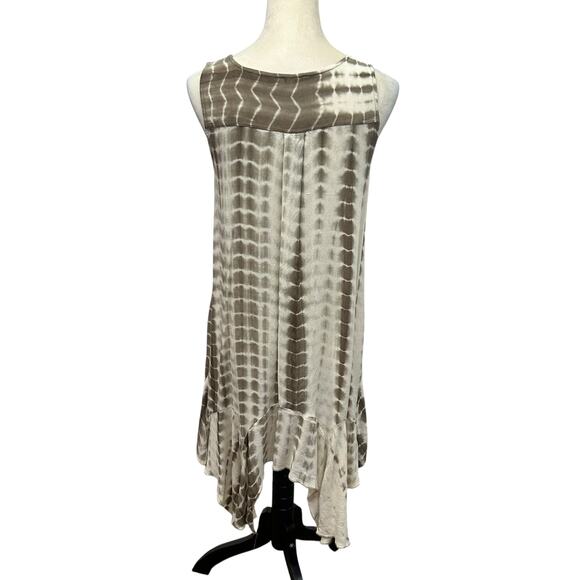 Boho Festival Tie Dye Tunic‎ Top Umgee USA Ruffle Hem Large - Picture 4 of 7